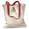 Canvas Tote with Contrasting Handles Thumbnail