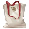 Canvas Tote with Contrasting Handles Thumbnail