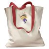 Canvas Tote with Contrasting Handles Thumbnail