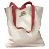 Canvas Tote with Contrasting Handles Thumbnail