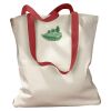 Canvas Tote with Contrasting Handles Thumbnail