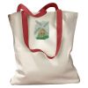 Canvas Tote with Contrasting Handles Thumbnail