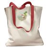 Canvas Tote with Contrasting Handles Thumbnail