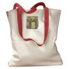 Canvas Tote with Contrasting Handles Thumbnail