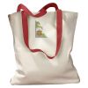 Canvas Tote with Contrasting Handles Thumbnail