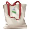 Canvas Tote with Contrasting Handles Thumbnail