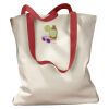 Canvas Tote with Contrasting Handles Thumbnail