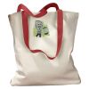 Canvas Tote with Contrasting Handles Thumbnail