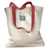 Canvas Tote with Contrasting Handles Thumbnail