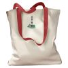 Canvas Tote with Contrasting Handles Thumbnail