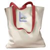 Canvas Tote with Contrasting Handles Thumbnail