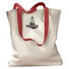 Canvas Tote with Contrasting Handles Thumbnail