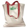 Canvas Tote with Contrasting Handles Thumbnail