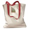 Canvas Tote with Contrasting Handles Thumbnail