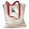 Canvas Tote with Contrasting Handles Thumbnail