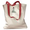 Canvas Tote with Contrasting Handles Thumbnail
