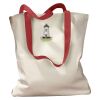 Canvas Tote with Contrasting Handles Thumbnail