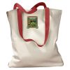 Canvas Tote with Contrasting Handles Thumbnail