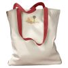 Canvas Tote with Contrasting Handles Thumbnail
