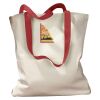 Canvas Tote with Contrasting Handles Thumbnail