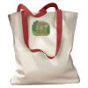 Canvas Tote with Contrasting Handles Thumbnail
