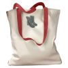 Canvas Tote with Contrasting Handles Thumbnail