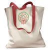 Canvas Tote with Contrasting Handles Thumbnail