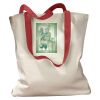Canvas Tote with Contrasting Handles Thumbnail