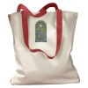 Canvas Tote with Contrasting Handles Thumbnail
