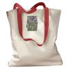 Canvas Tote with Contrasting Handles Thumbnail