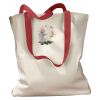 Canvas Tote with Contrasting Handles Thumbnail