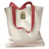 Canvas Tote with Contrasting Handles Thumbnail