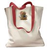 Canvas Tote with Contrasting Handles Thumbnail