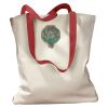 Canvas Tote with Contrasting Handles Thumbnail