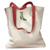 Canvas Tote with Contrasting Handles Thumbnail