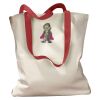 Canvas Tote with Contrasting Handles Thumbnail