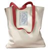 Canvas Tote with Contrasting Handles Thumbnail