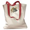 Canvas Tote with Contrasting Handles Thumbnail