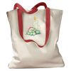 Canvas Tote with Contrasting Handles Thumbnail
