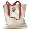 Canvas Tote with Contrasting Handles Thumbnail