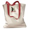 Canvas Tote with Contrasting Handles Thumbnail