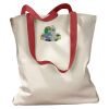 Canvas Tote with Contrasting Handles Thumbnail