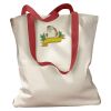 Canvas Tote with Contrasting Handles Thumbnail