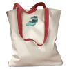 Canvas Tote with Contrasting Handles Thumbnail