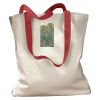 Canvas Tote with Contrasting Handles Thumbnail