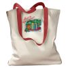 Canvas Tote with Contrasting Handles Thumbnail