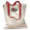 Canvas Tote with Contrasting Handles Thumbnail