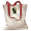 Canvas Tote with Contrasting Handles Thumbnail