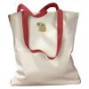 Canvas Tote with Contrasting Handles Thumbnail