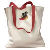 Canvas Tote with Contrasting Handles Thumbnail